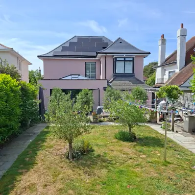 Modern house exterior painting in Bournemouth